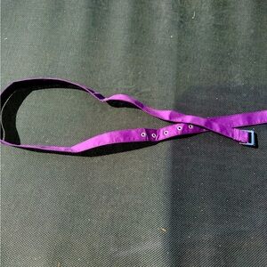 Purple and black polka dot dress